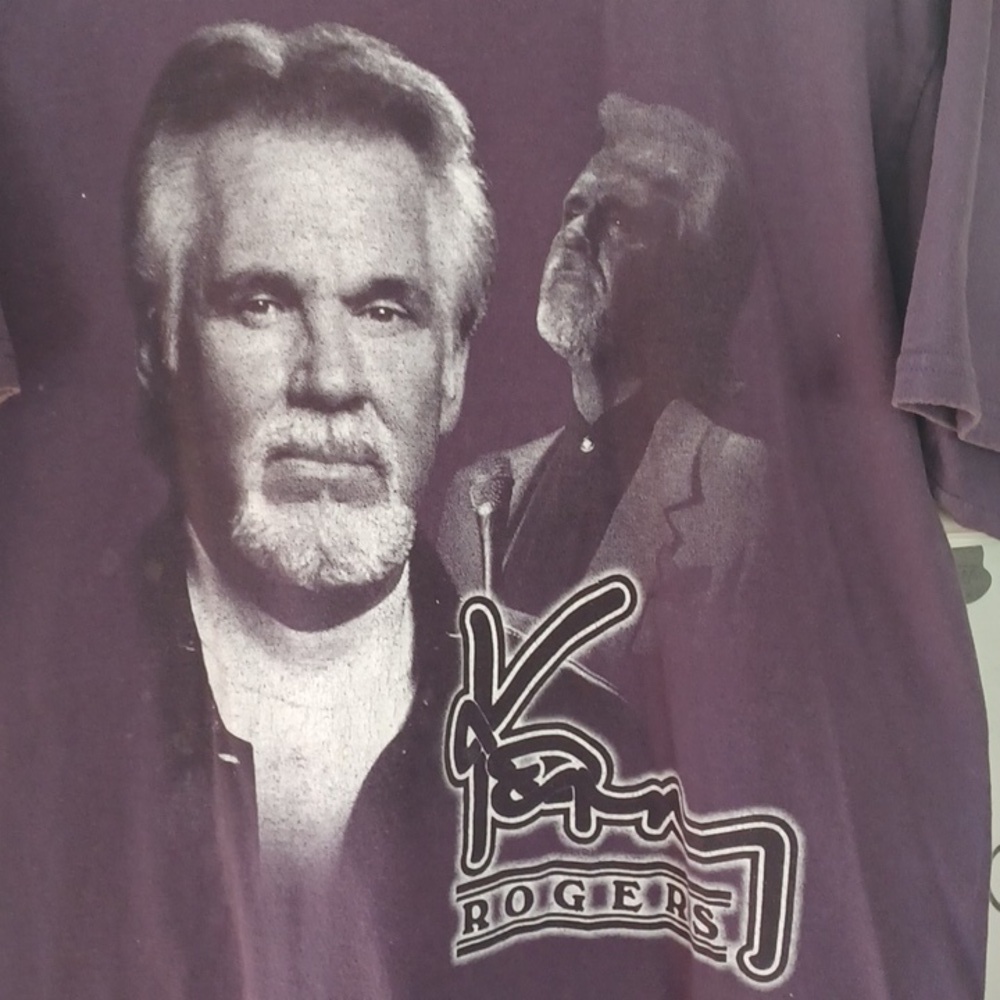 Kenny Rogers concert Tee World Tour women's size medium purple - Picture 2 of 5